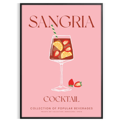 space captivating sangria cocktail poster vibrant orange hues stylish gray backdrop wall art unique gift artwork splash color creativity room standalone print